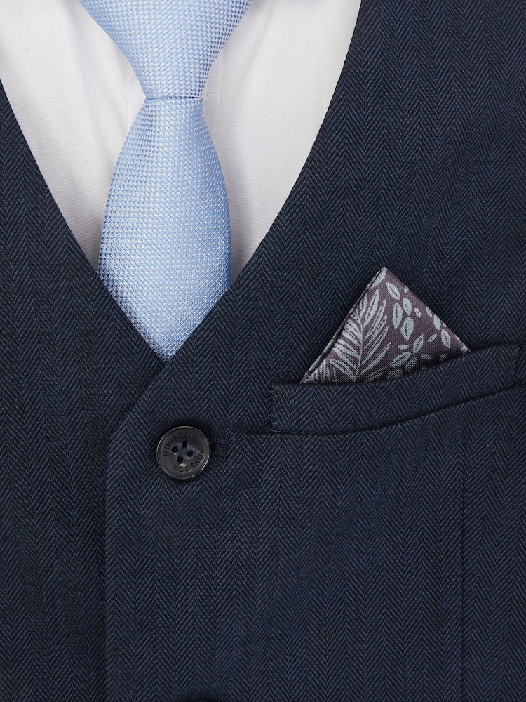 Monsoon Blue Three-Piece Oliver Check Waistcoat & Shirt Set - Image 4 of 4 Monsoon Blue Three-Piece Oliver Check Waistcoat & Shirt Set - Image 4 of 4