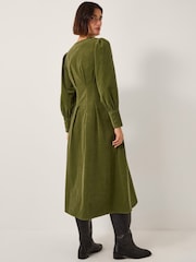 Monsoon Green Morgan Blouson Fit & Flare Midi Dress - Image 2 of 5