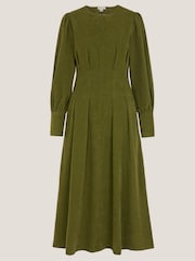 Monsoon Green Morgan Blouson Fit & Flare Midi Dress - Image 5 of 5