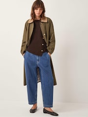 Monsoon Brown Bonnie Asymmetrical Button Jumper - Image 2 of 4