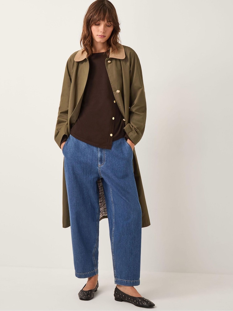 Monsoon Brown Bonnie Asymmetrical Button Jumper - Image 2 of 4 Monsoon Brown Bonnie Asymmetrical Button Jumper - Image 2 of 4