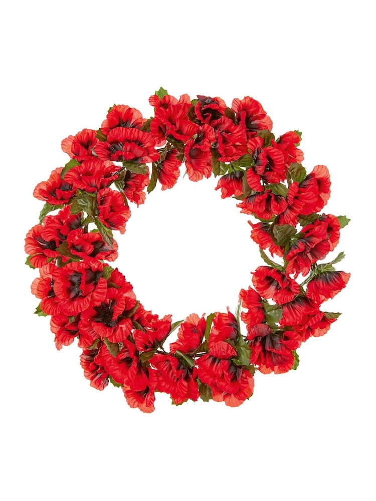 Premier Decorations Ltd 45cm Poppy Wreath - Image 2 of 2 Premier Decorations Ltd 45cm Poppy Wreath - Image 2 of 2