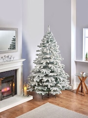 Premier Decorations Ltd 7ft Flocked Mountain Pine Flocked Christmas Tree - Image 1 of 5