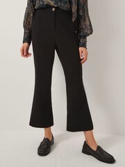 Monsoon Black Crop Flare Trousers - Image 1 of 4