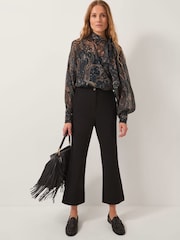 Monsoon Black Crop Flare Trousers - Image 3 of 4