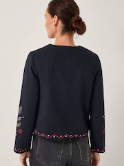 Monsoon Black Valerie Floral Embroidered Jacket - Image 2 of 5