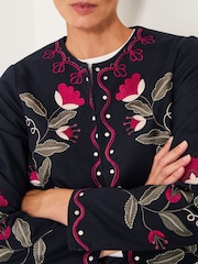 Monsoon Black Valerie Floral Embroidered Jacket - Image 4 of 5