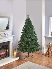 Premier Decorations Ltd 7ft Majestic Pine Two Tone Green Christmas Tree - Image 1 of 5