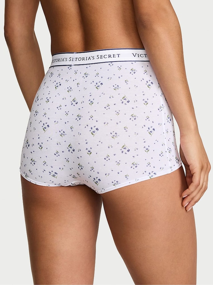 Victoria's Secret White Ditsy Floral High Waist Logo Knickers - Image 2 of 2 Victoria's Secret White Ditsy Floral High Waist Logo Knickers - Image 2 of 2