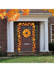 Premier Decorations Ltd 50cm Autumn Leaf & Acorn Wreath - Image 1 of 2