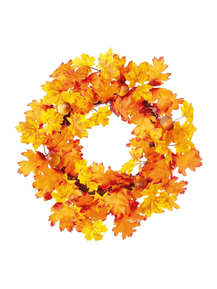 Premier Decorations Ltd 50cm Autumn Leaf & Acorn Wreath - Image 2 of 2 Premier Decorations Ltd 50cm Autumn Leaf & Acorn Wreath - Image 2 of 2