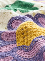 Multi Bright Floral Crochet Co-Ord Cotton Rich Shorts - Image 2 of 3