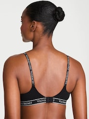 Victoria's Secret Black Lightly Lined Demi Cotton Logo Bra - Image 2 of 3