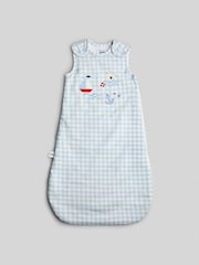 JoJo Maman Bébé Blue Gingham Nautical 1.5 Tog Baby Sleeping Bag - Image 2 of 5