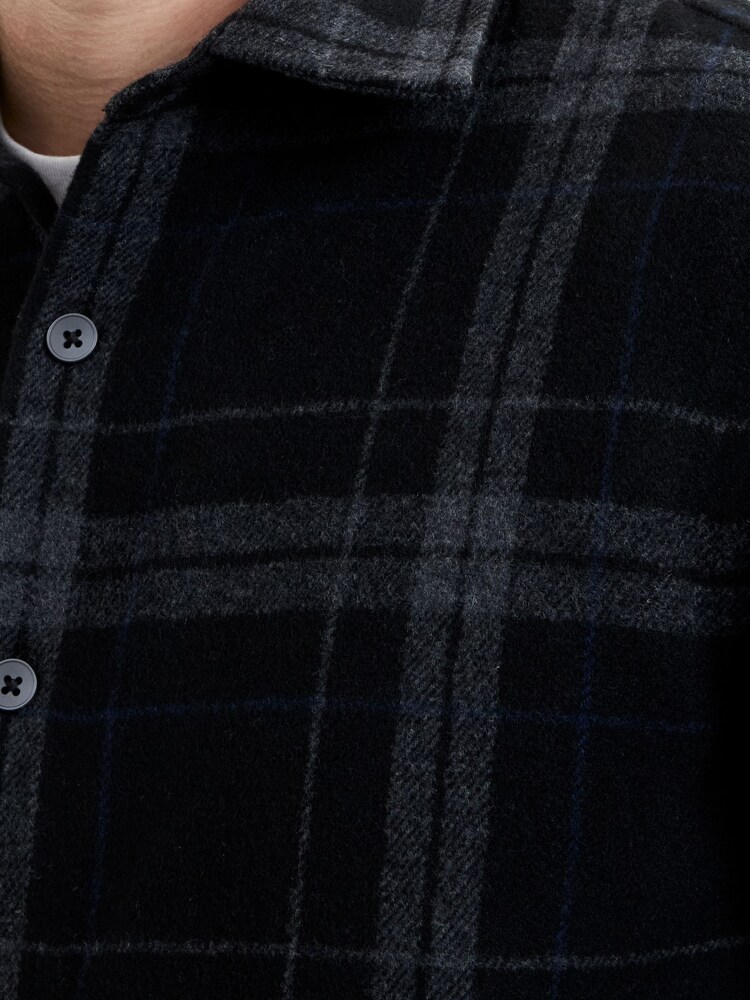 French Connection Black Check Long Sleeve Button-Up Twill Shirt - Image 5 of 5 French Connection Black Check Long Sleeve Button-Up Twill Shirt - Image 5 of 5