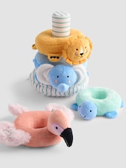 JoJo Maman Bébé Safari Animal Plush Stacker - Image 3 of 3