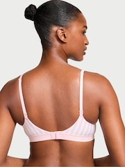 Victoria's Secret Pink Stripe Full Cup Push Up Cotton Logo Bra - Image 2 of 2