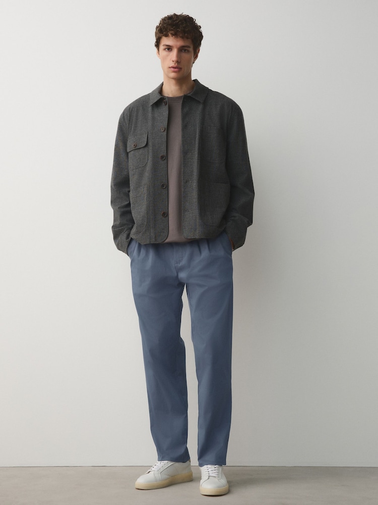 Απαλό μπλε - Ελαστικά Παντελόνια chino από βαμβάκι, με ελαστικό ύφασμα. - Εικόνα 2 από 6