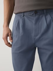Απαλό μπλε - Ελαστικά Παντελόνια chino από βαμβάκι, με ελαστικό ύφασμα. - Εικόνα 5 από 6