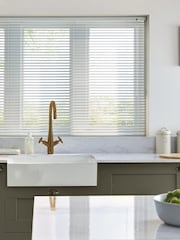 White Matt Made To Measure 25mm Aluminium Venetian Blinds - Image 2 of 6
