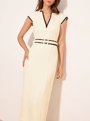 Weiß - Lipsy Tailored Cap Sleeve Midi Dress - Bild 3 von 4