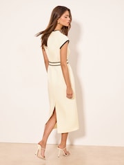 Weiß - Lipsy Tailored Cap Sleeve Midi Dress - Bild 4 von 4