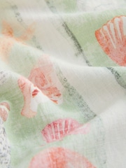 Green/Pink Floral National Trust x Next Linen Blend Knee Shorts - Image 6 of 7