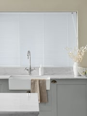 White Gloss Made To Measure 25mm Aluminium Venetian Blinds - Image 2 of 6