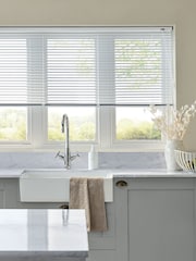 White Gloss Made To Measure 25mm Aluminium Venetian Blinds - Image 6 of 6
