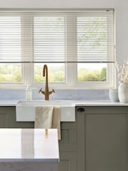 White Porcelain Made To Measure 25mm Aluminium Venetian Blinds - Image 1 of 6