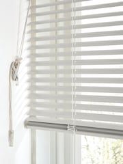 White Porcelain Made To Measure 25mm Aluminium Venetian Blinds - Image 4 of 6