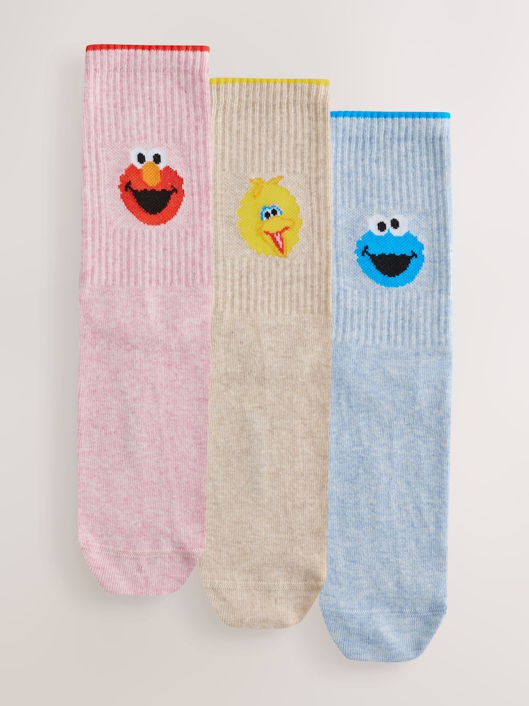 Sesame Street License Ankle Socks 3 Pack - Image 1 of 6 Sesame Street License Ankle Socks 3 Pack - Image 1 of 6