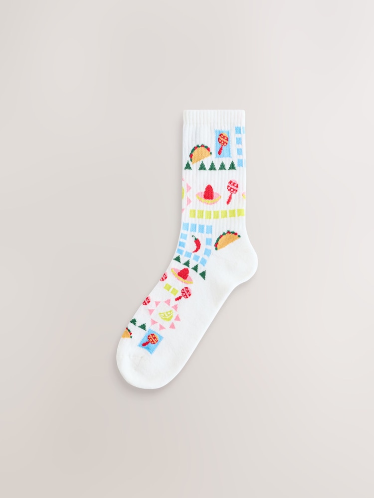 Taco Time Cushion Sole Sports Ankle Socks 3 Pack - Image 2 of 6