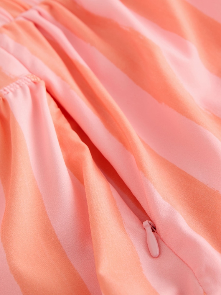 Peach/Pink Stripe Active Woven Running Shorts - Image 10 of 10 Peach/Pink Stripe Active Woven Running Shorts - Image 10 of 10