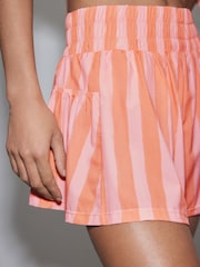 Peach/Pink Stripe Active Woven Running Shorts - Image 5 of 10