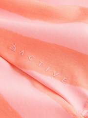 Peach/Pink Stripe Active Woven Running Shorts - Image 8 of 10