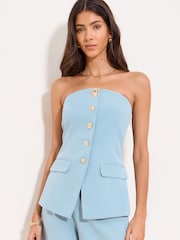 Lipsy Blue Bandeau Waistcoat - Image 1 of 2