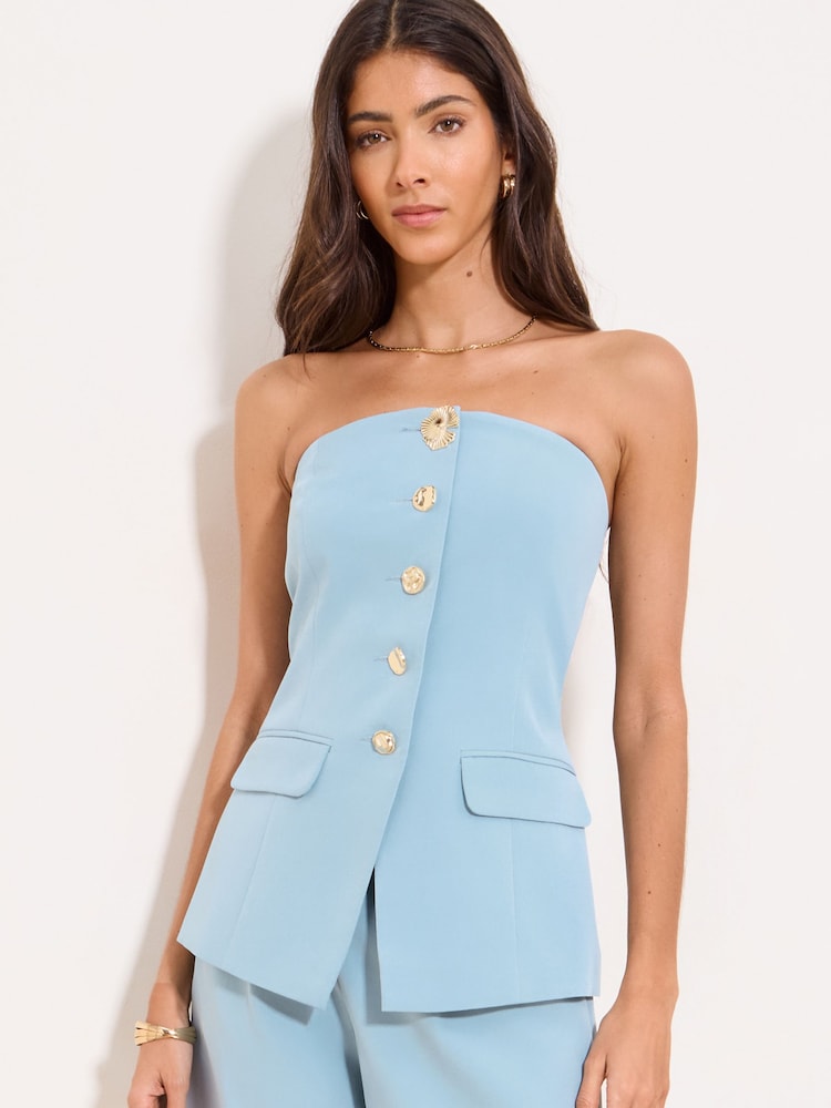 Lipsy Blue Bandeau Waistcoat - Image 1 of 2