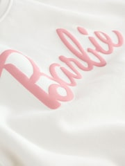 Cream/Pink Barbie Sweatshirt & Wide Leg Joggers Set (3mths-7yrs) - Image 4 of 4