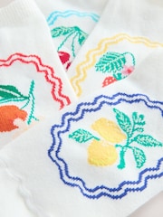 White Fruit Logo Trainer Socks 4 Pack - Image 7 of 7