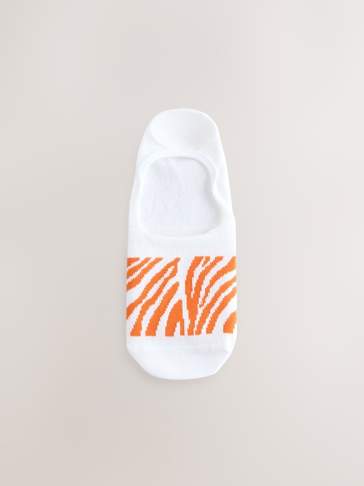 White/Bright Animal Invisible Trainer Socks 4 Pack - Image 2 of 7 White/Bright Animal Invisible Trainer Socks 4 Pack - Image 2 of 7