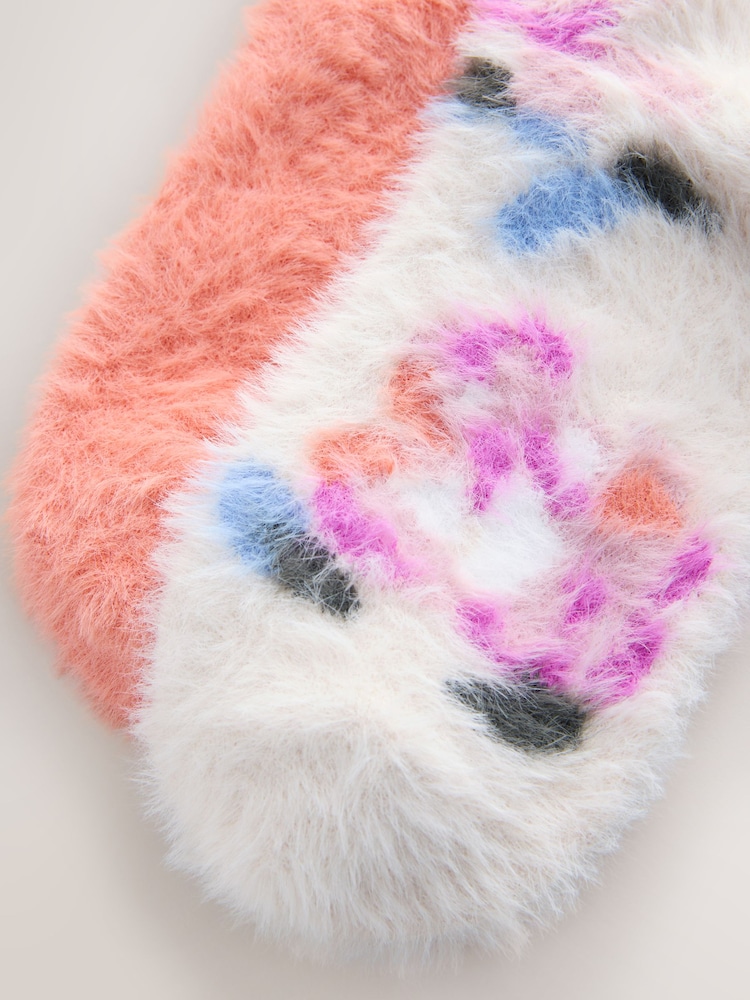 Apricot Floral Superhairy Cosy Socks 2 Pack - Image 5 of 5 Apricot Floral Superhairy Cosy Socks 2 Pack - Image 5 of 5