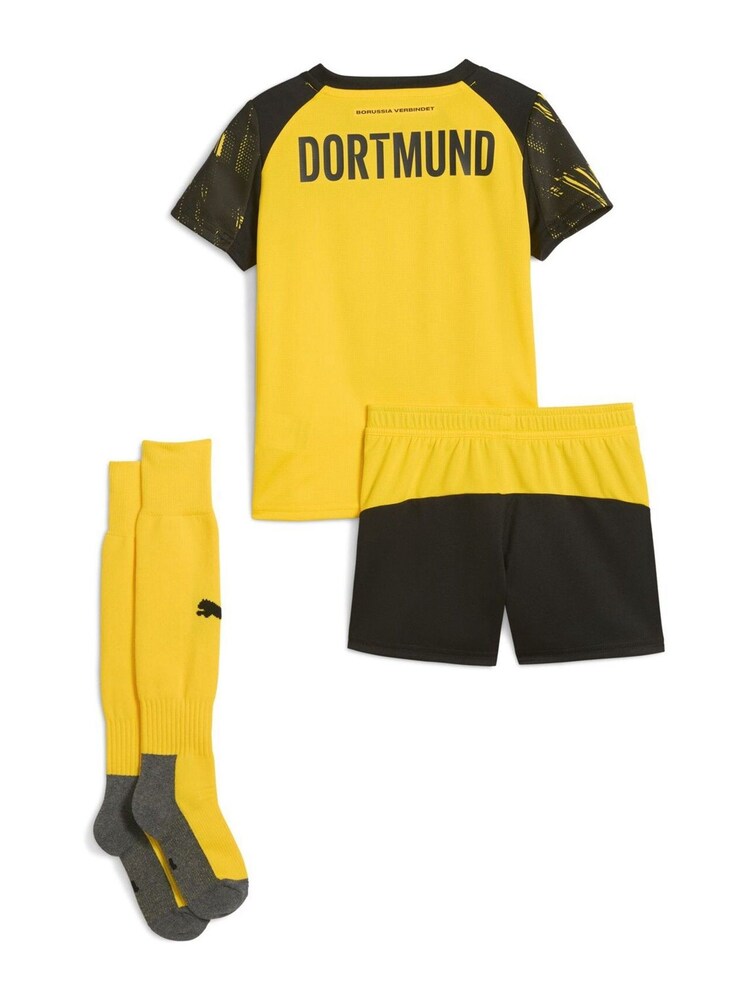 Puma Yellow Borussia Dortmund 25/26 Mini Kit Top and Shorts Set - Image 2 of 2