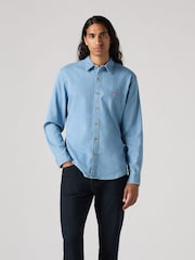 Levi's Blue Long Sleeve Battery Housemark Shirt - Image 1 of 4