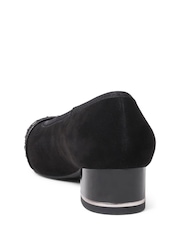 Pavers Black Chrome Wide Fit Slip-On Court Shoes - Image 3 of 5