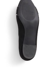 Pavers Black Chrome Wide Fit Slip-On Court Shoes - Image 5 of 5