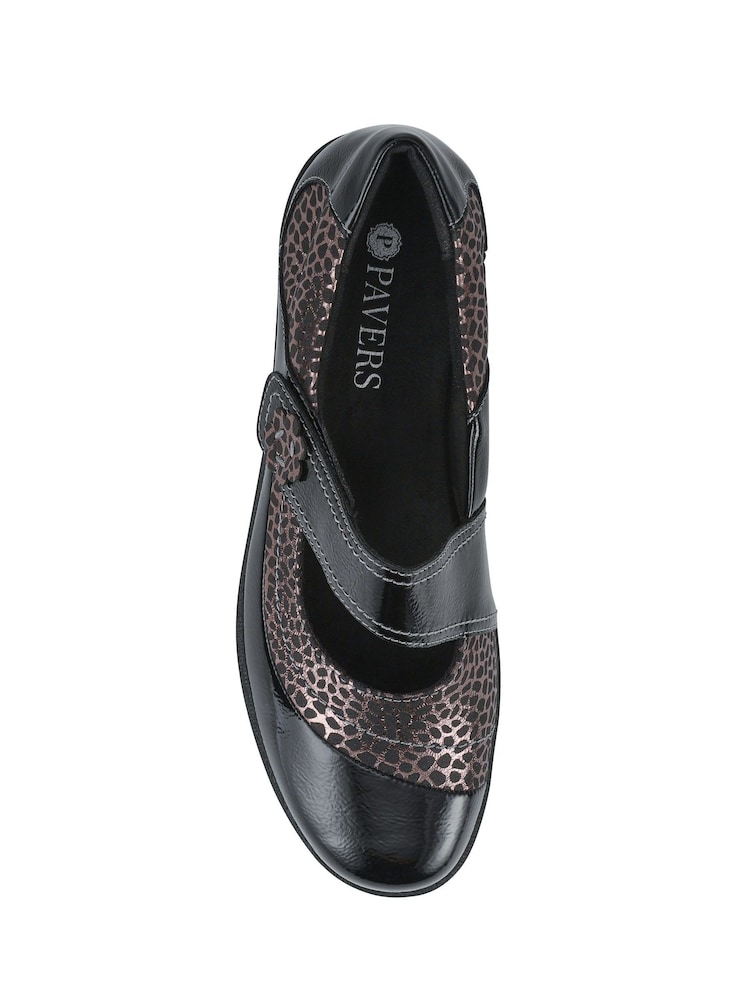 Pavers Black Cushioned Touch-Fastening Mary Janes Shoes - Image 5 of 5 Pavers Black Cushioned Touch-Fastening Mary Janes Shoes - Image 5 of 5