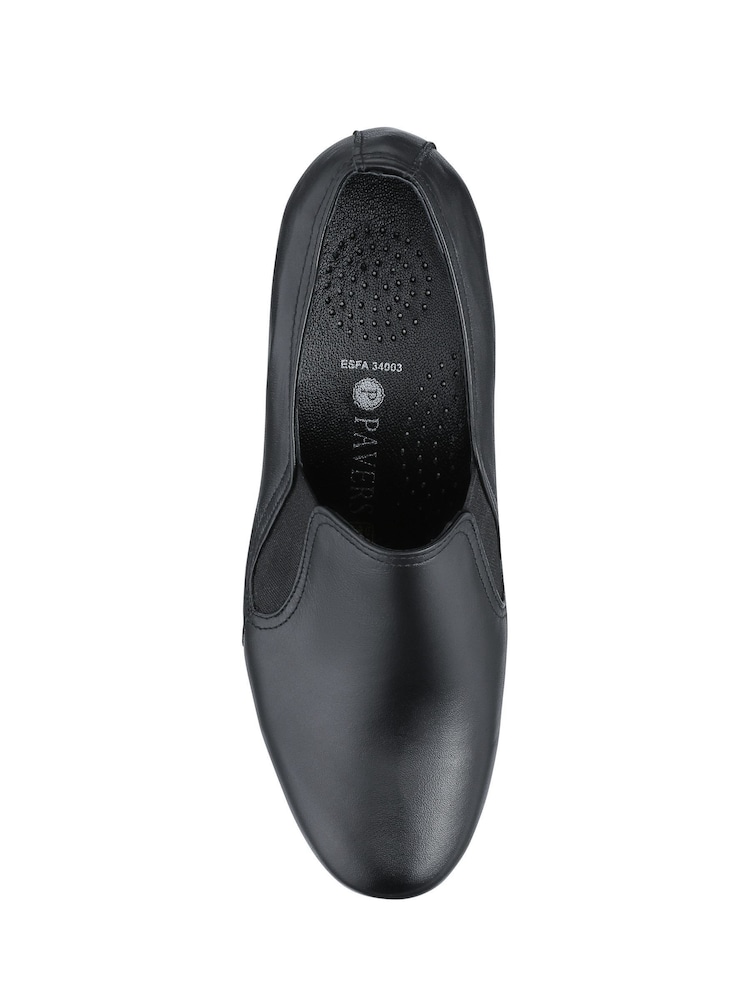 Pavers Black Wide-Fit Elasticated Slip-On Boots - Image 5 of 5 Pavers Black Wide-Fit Elasticated Slip-On Boots - Image 5 of 5