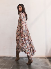BHOEM Multi Floral Print Maxi Flowy Dress - Attēls 2 no 6