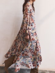 BHOEM Multi Floral Print Maxi Flowy Dress - Attēls 4 no 6